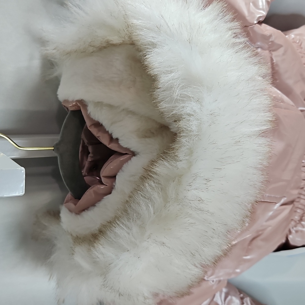 Members Mark Toddler Girls Pink Puffer Jacket With Fur Size 4T NWT - Picture 6 of 6